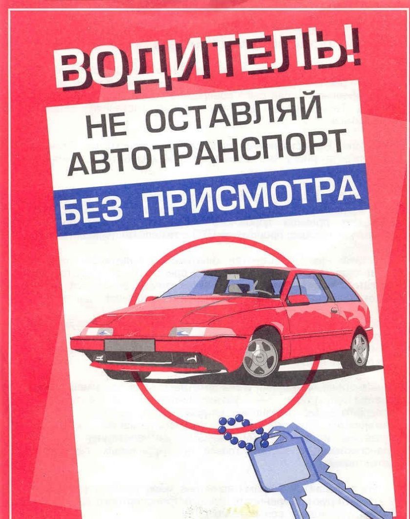 Полиция рекомендует владельцам автотранспорта не оставлять свое имущуство  без присмотра